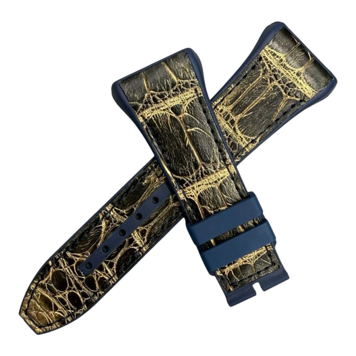 Franck muller vanguard v45 alligator strap with blue rubber base 