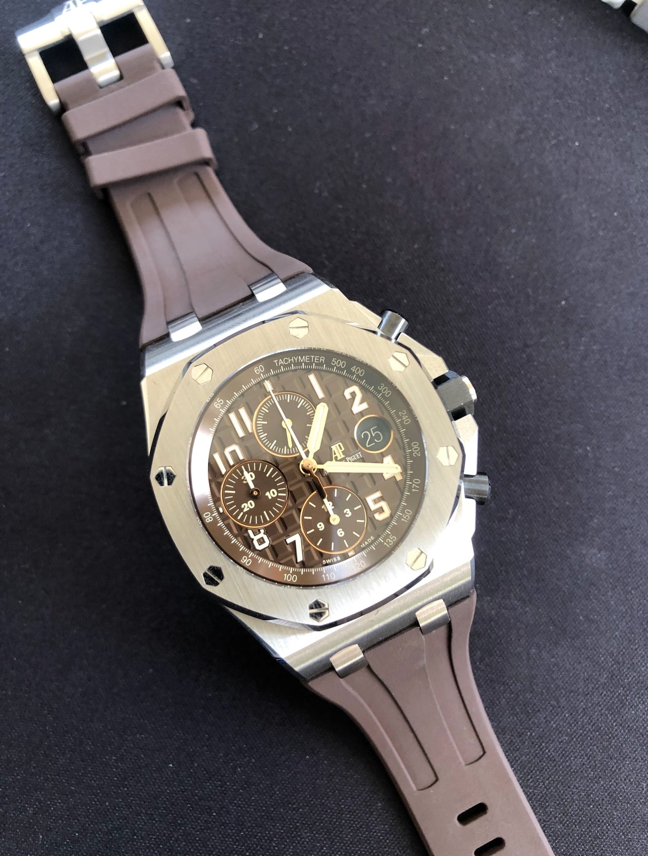 Brown Rubber Strap for Ap 42mm