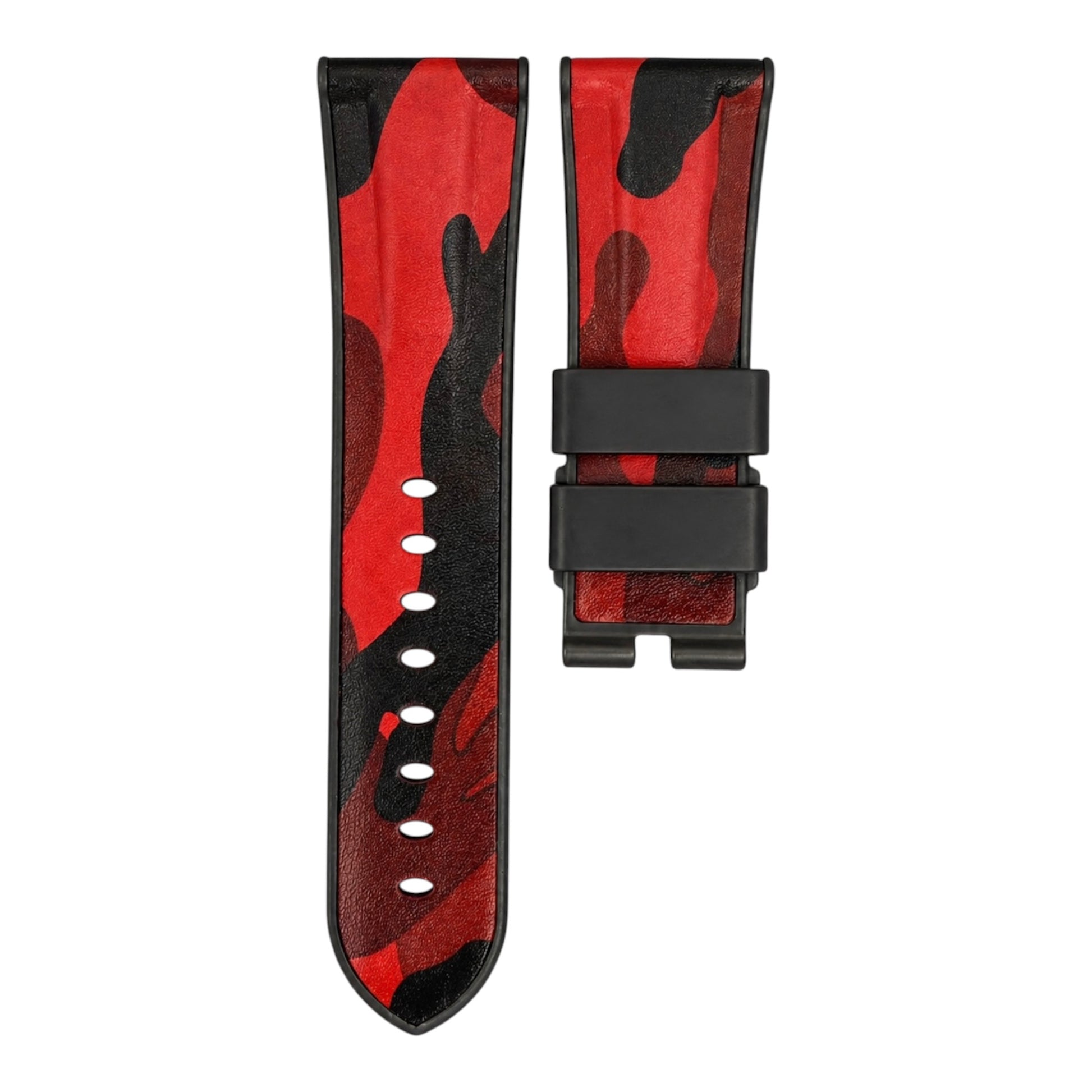 Red camo strap for panerai watch models 