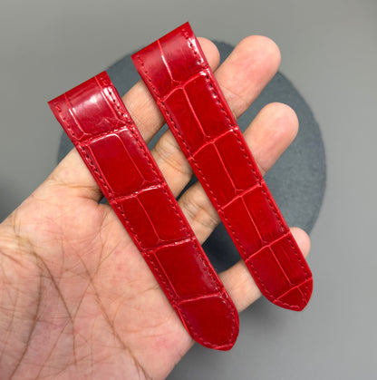 Handmade watch strap for the Cartier Santos 100 Model