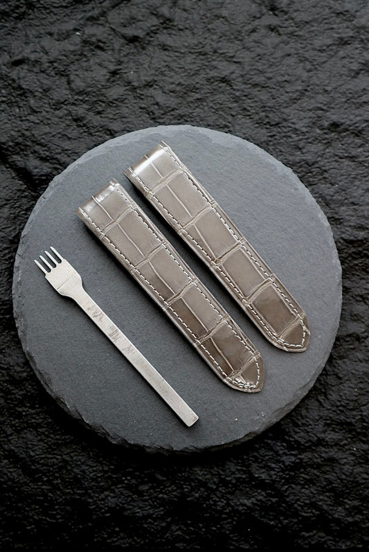 Custom Alligator strap for Cartier Santos 100 models