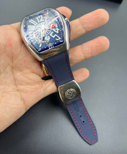 Rubber/Canvas strap for the V32,V41,V45 Franck Muller Vanguard Models