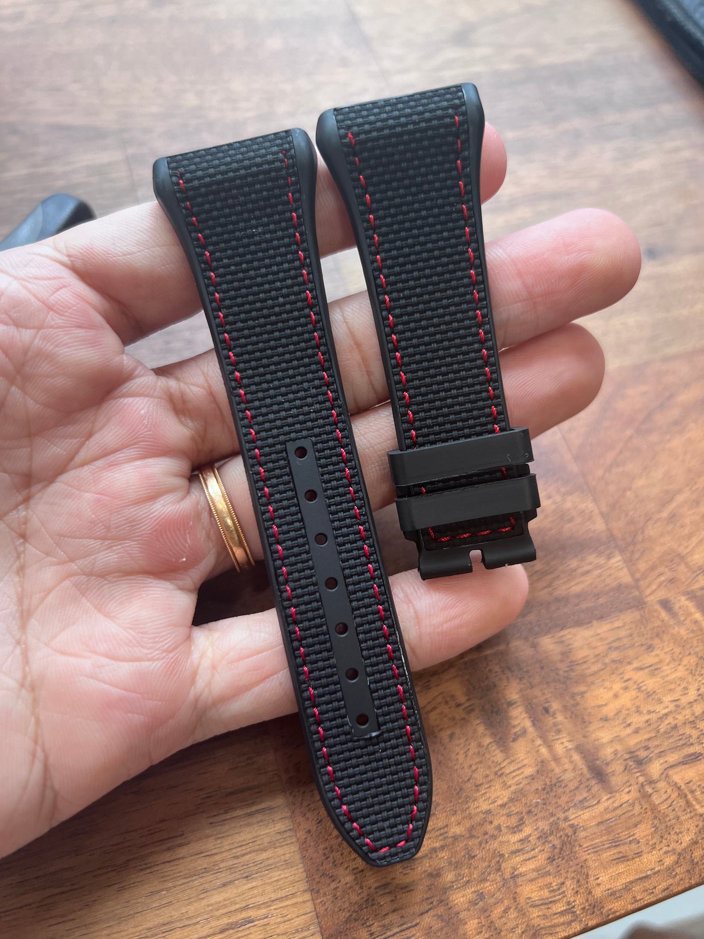 Custom Made Rubber/Canvas strap for Franck Muller V32, V41, V45 Watch Models