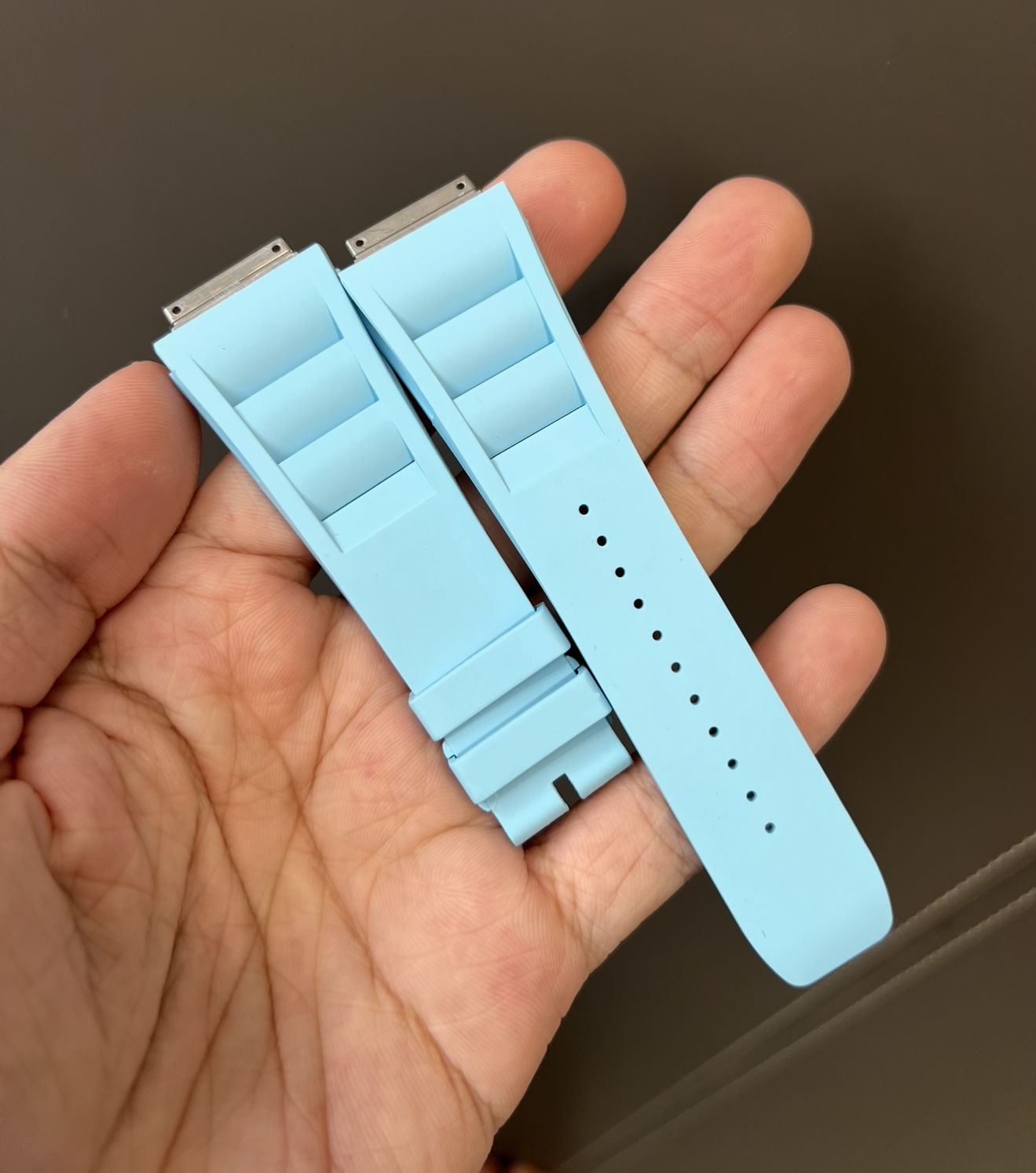 rm10 sky blue rubber strap