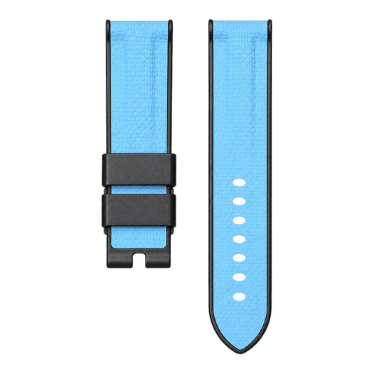 Light blue sailcloth rubber strap for panerai luminor watch models 