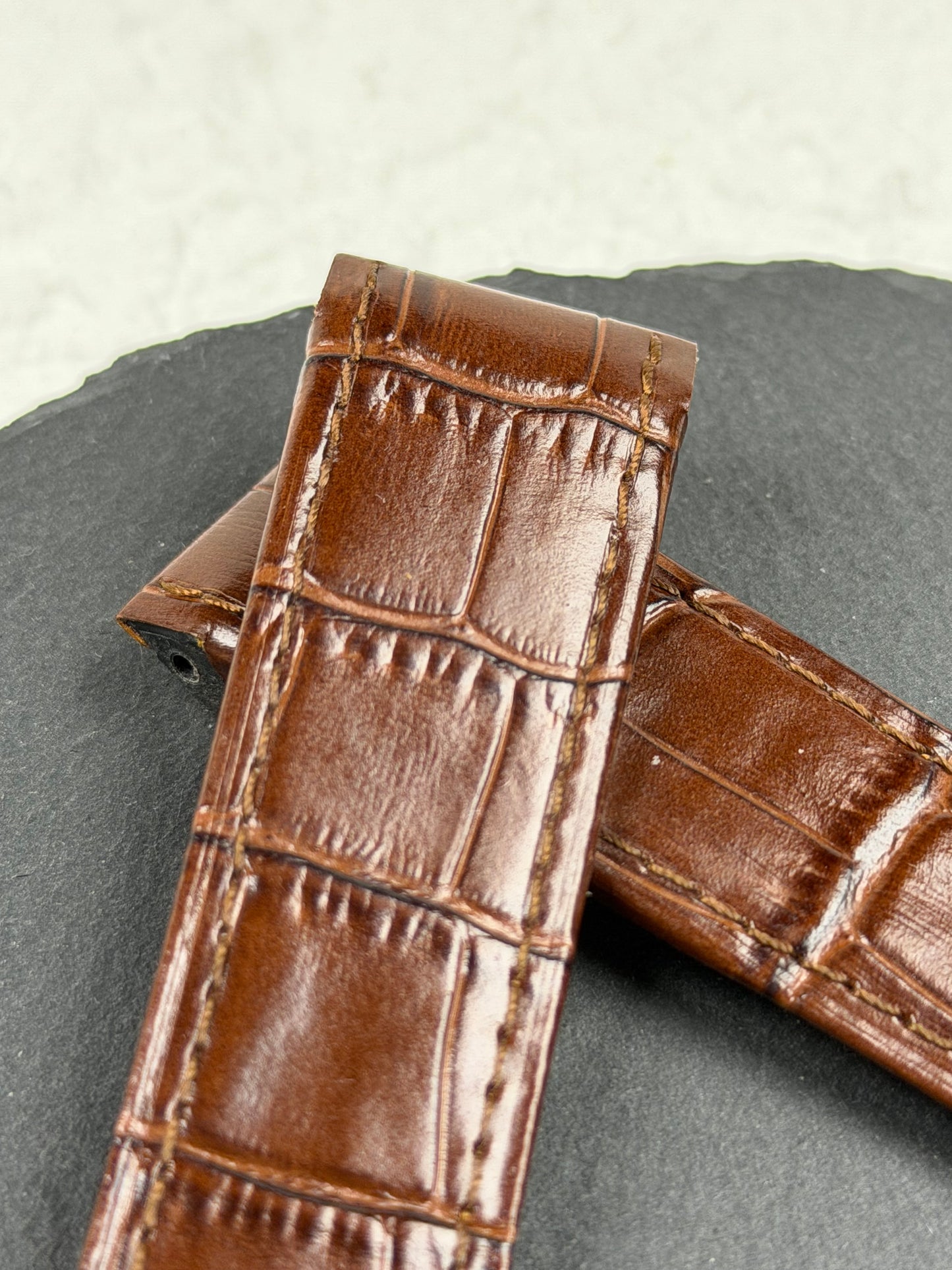 Handmade watch strap for the Cartier Santos 100 Model