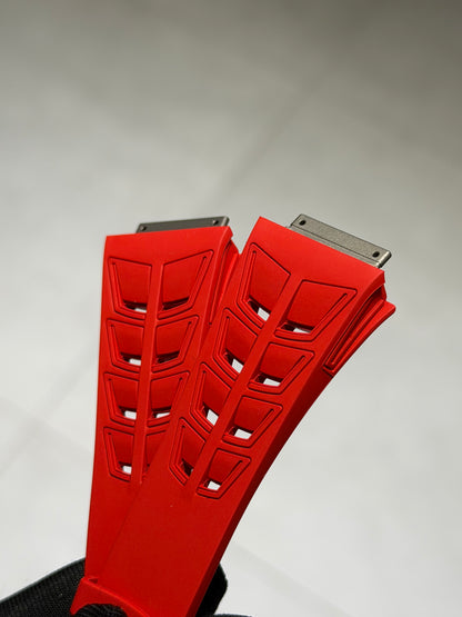 Red Richard Mille rubber strap 