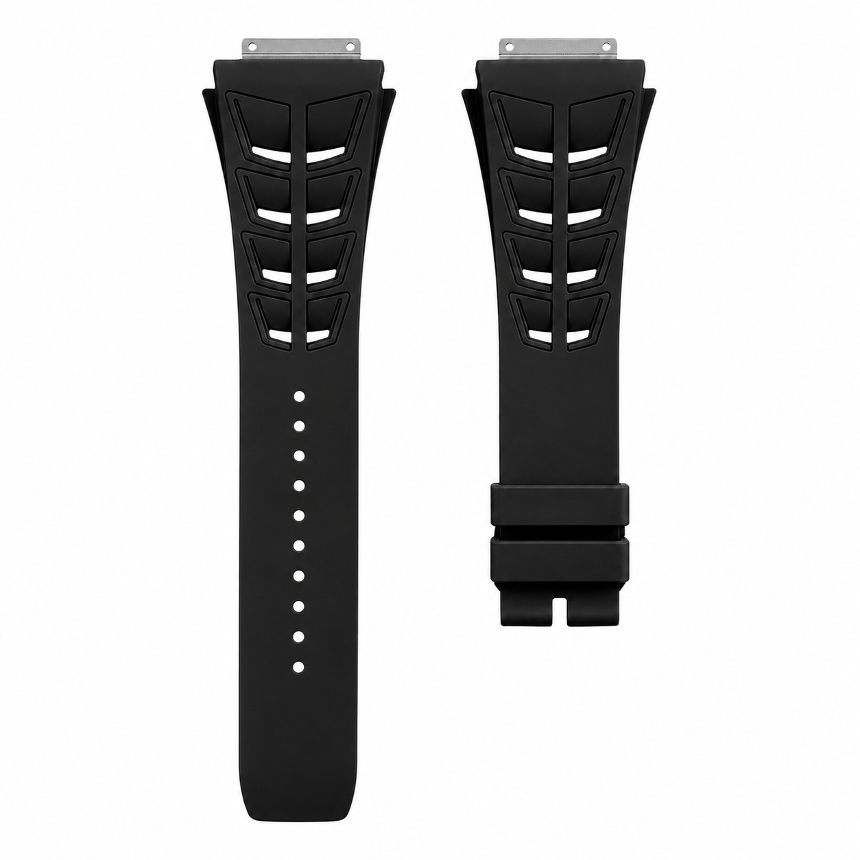 Black Richard Mille rubber strap in large size 